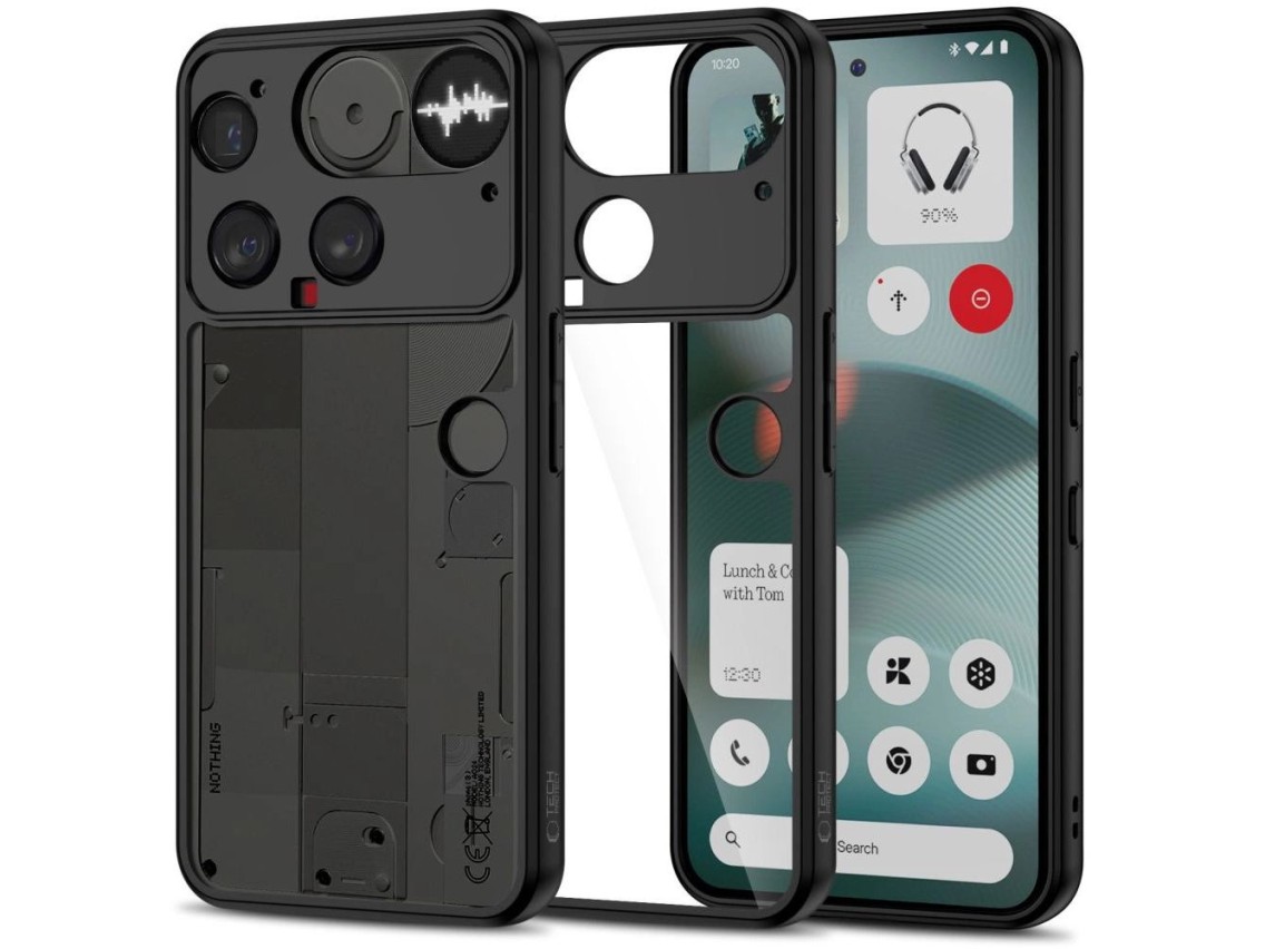 Tech-Protect MagMat Case for Nothing Phone 3 Black and Transparent