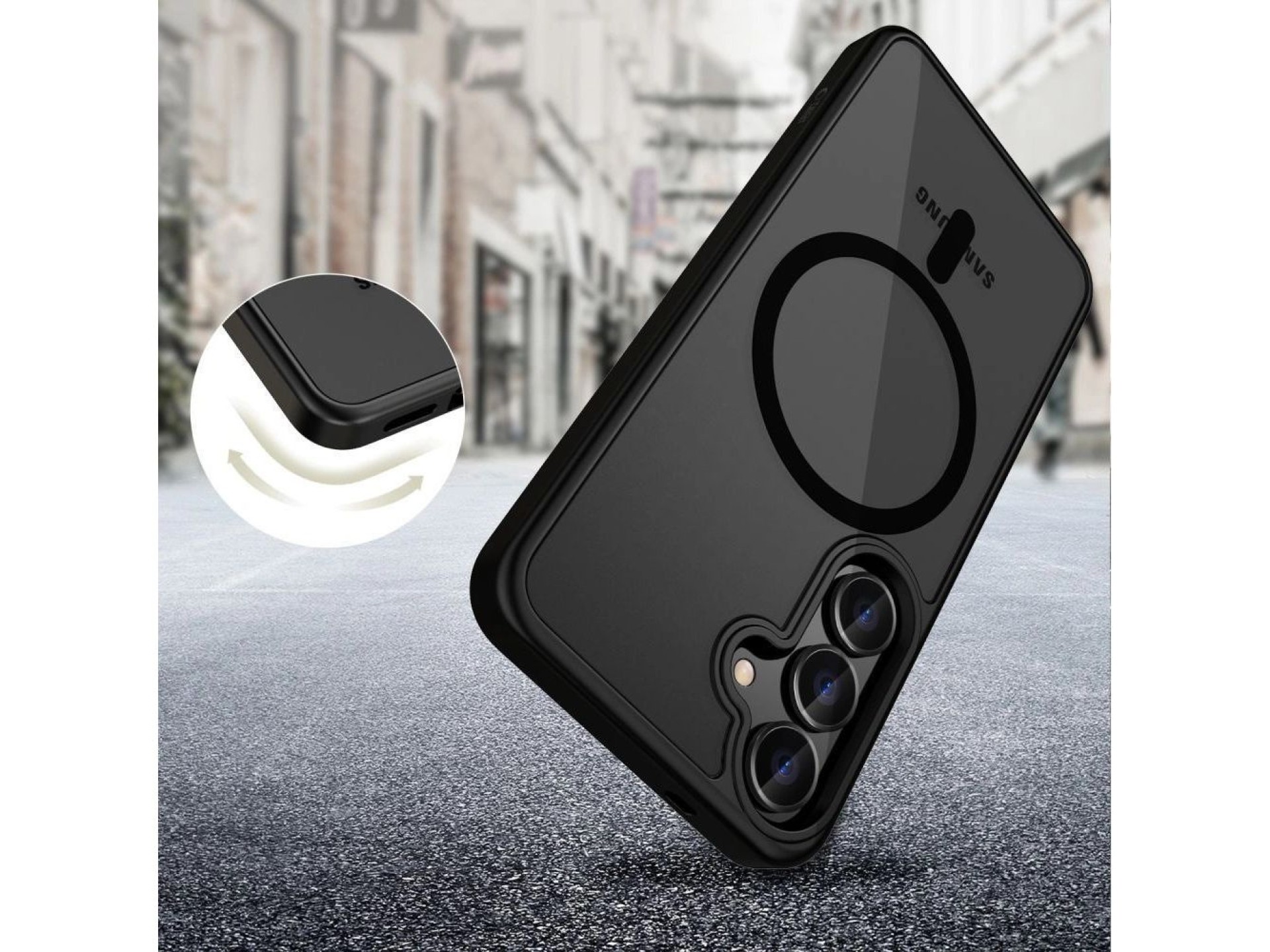 Capa Tech-Protect MagMat MagSafe para Nothing Phone 3 - Preto e Transparente