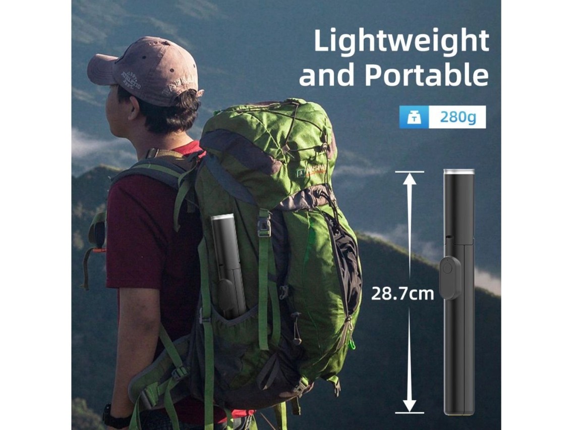 Bastão de Selfie Tech-Protect L09S com Tripé - Preto