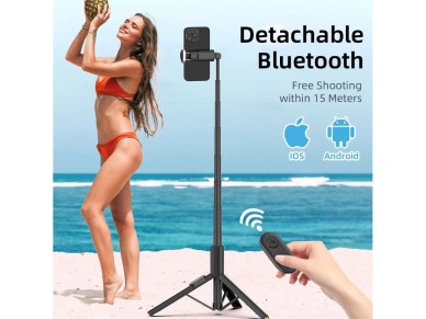 Bast�o de Selfie Tech-Protect L09S com Trip� - Preto