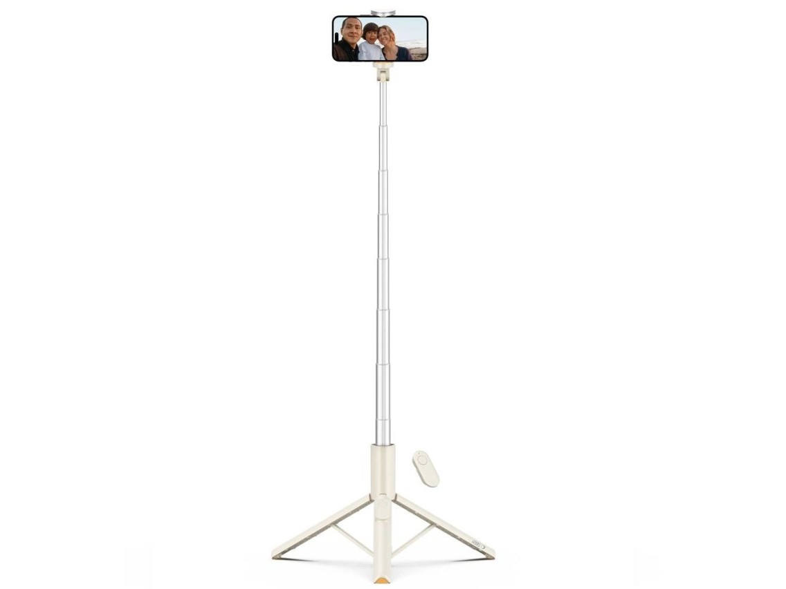 Bastão de selfie Tech-Protect L09S com tripé - bege