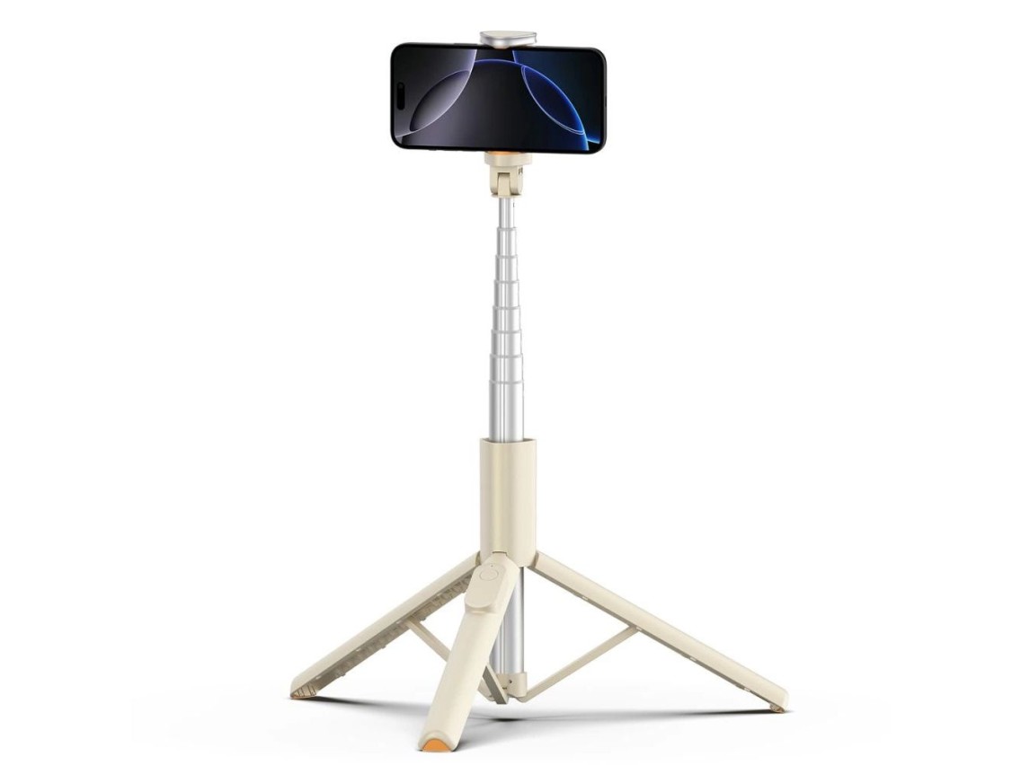 Bastão de selfie Tech-Protect L09S com tripé - bege