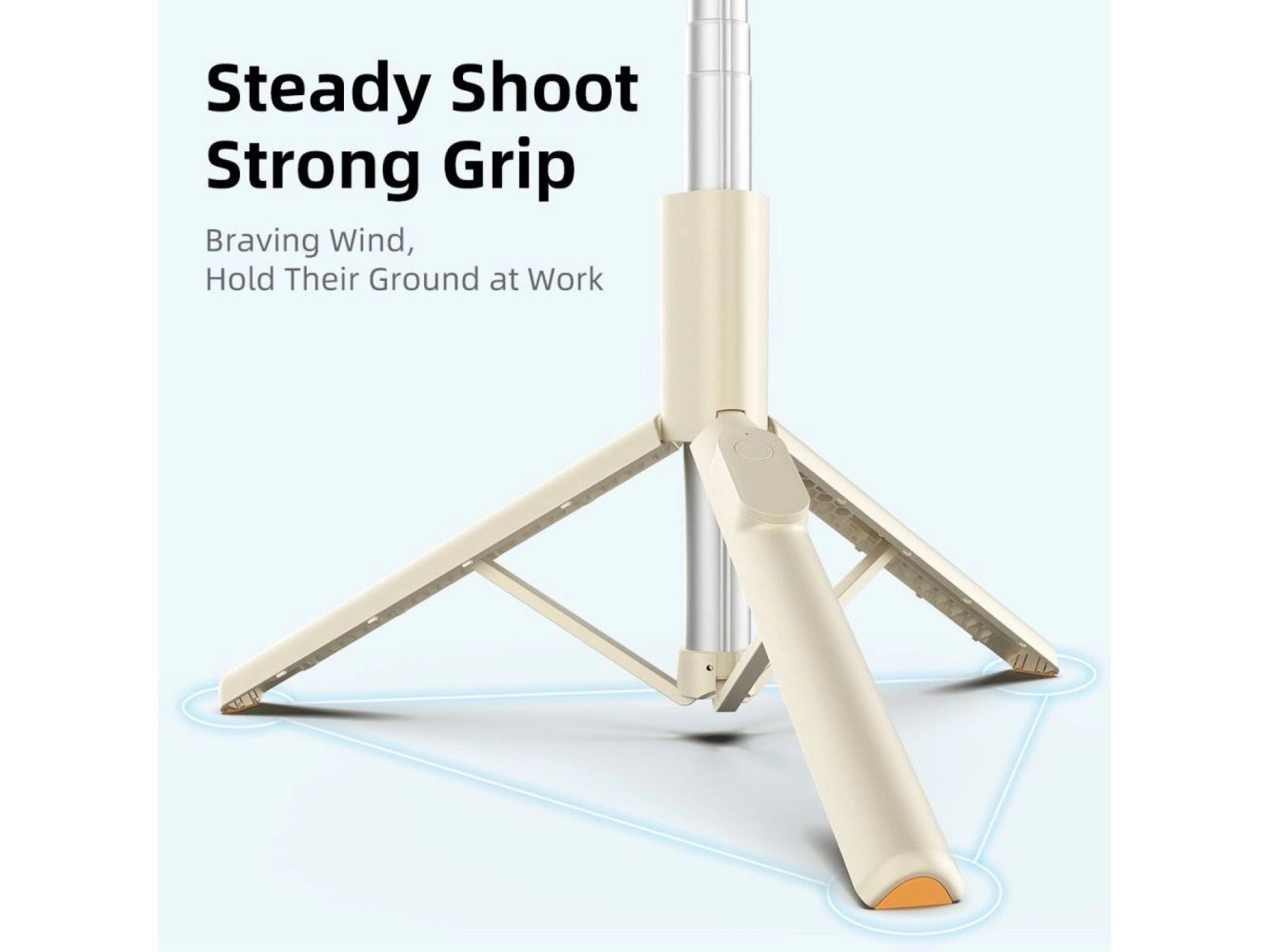 Palo selfie Tech-Protect L09S con trípode - beige