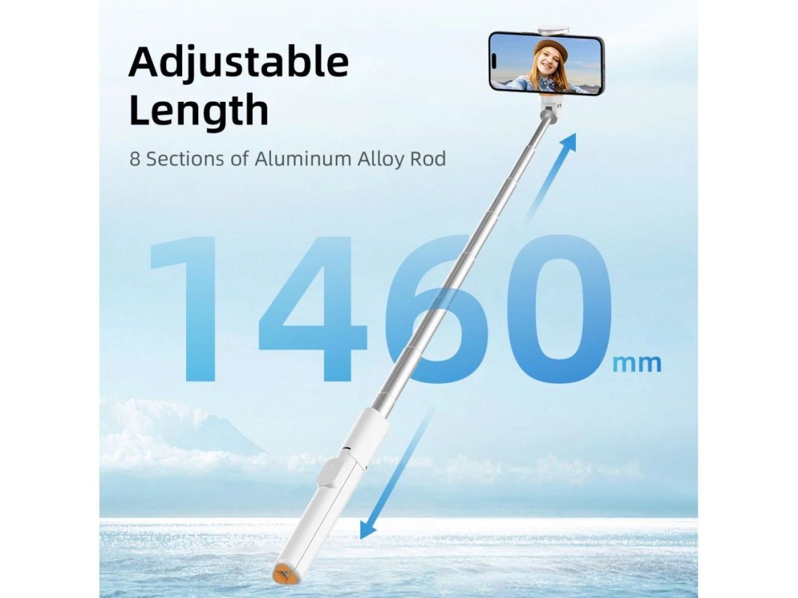 Selfie Stick Tech-Protect L09S with Tripod - White