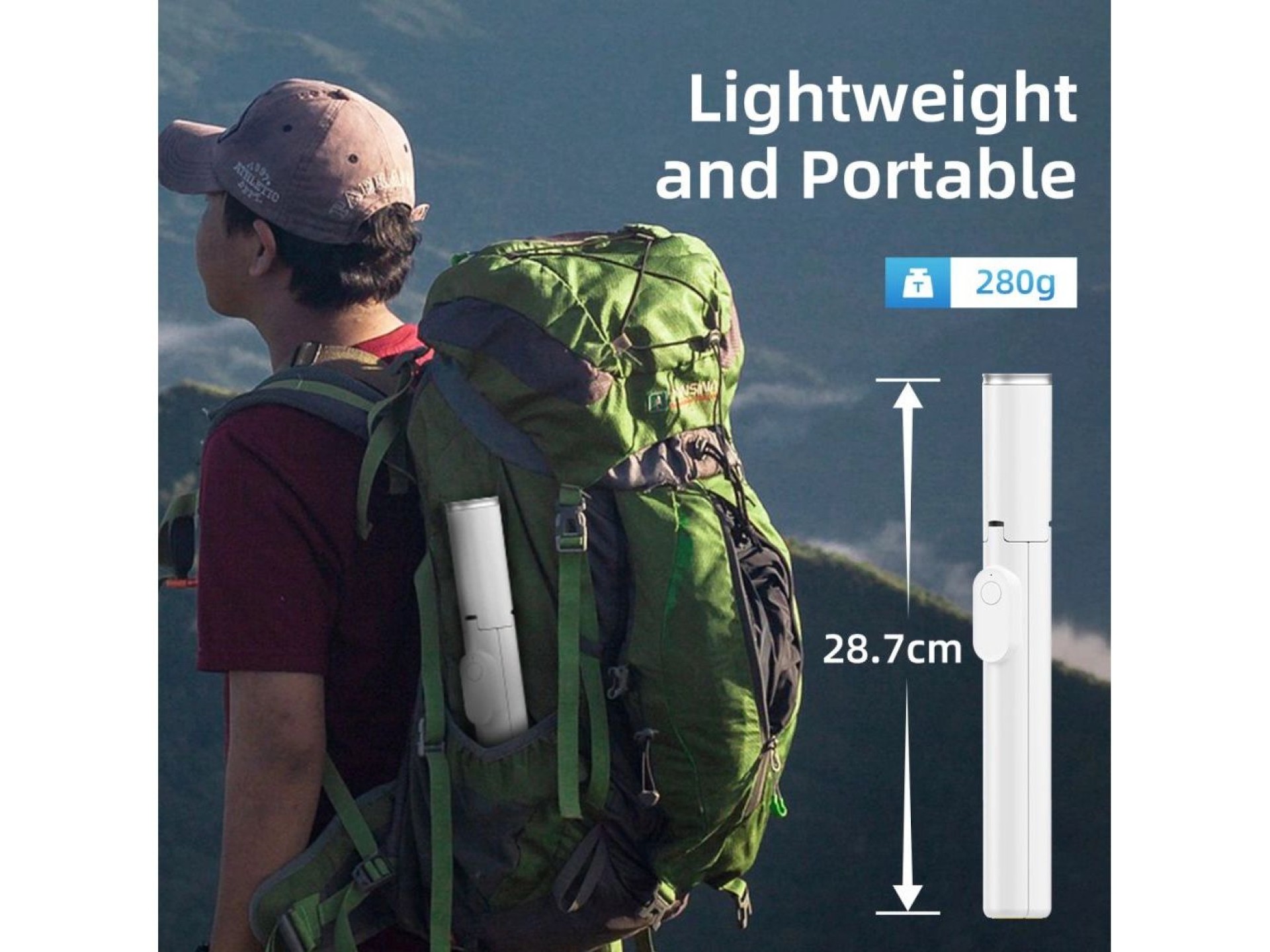 Palo selfie Tech-Protect L09S con trípode - Blanco