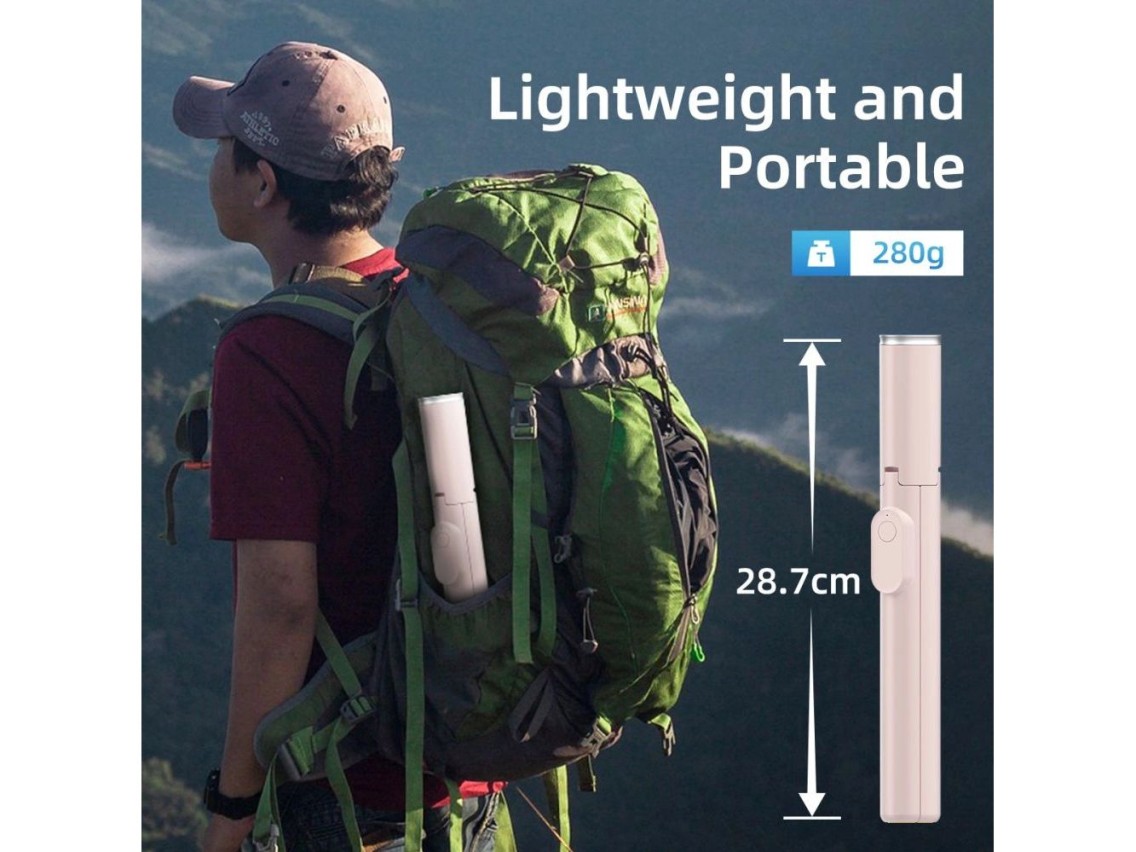 Selfie Stick Tech-Protect L09S with Tripod - Pink