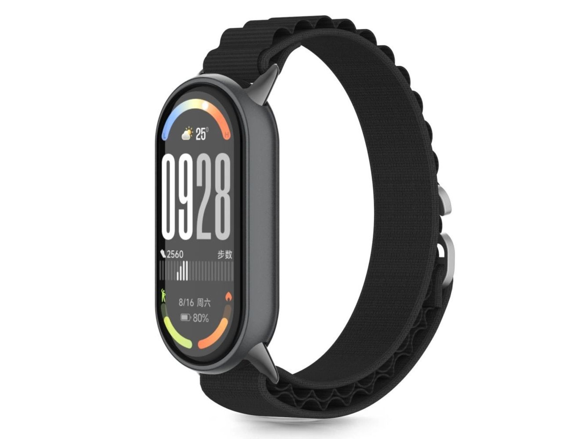 Tech-Protect Nylon Pro Strap for Xiaomi Smart Band 8 / 9 / 10 / NFC - Black