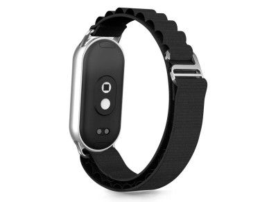 Correa Tech-Protect de nailon Pro para Xiaomi Smart Band 8/9/10/NFC - Negra