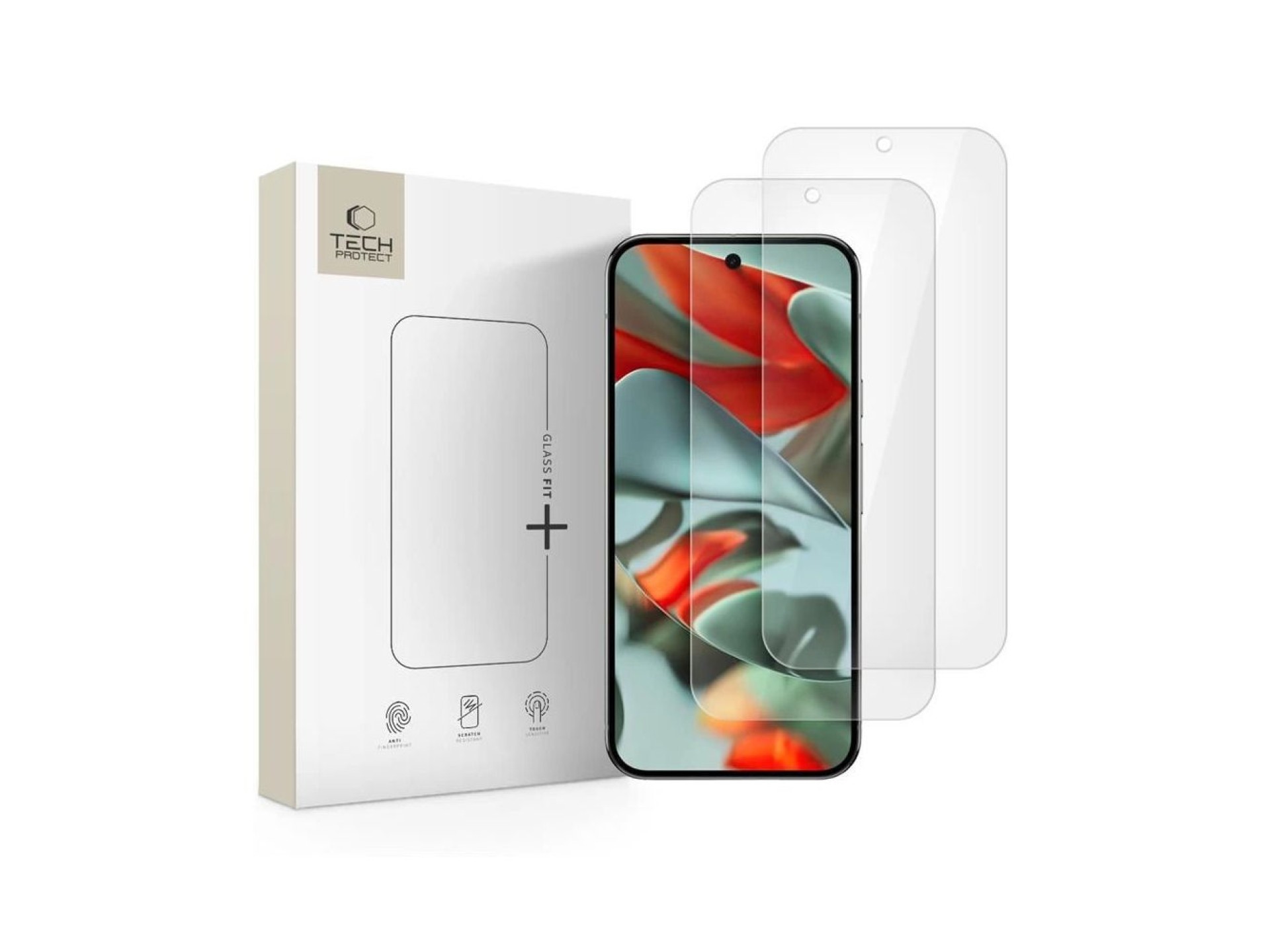 Tech-Protect Glass Fit+, pacote com 2 vidros temperados para Google Pixel 9 Pro XL / 10 Pro XL - tra