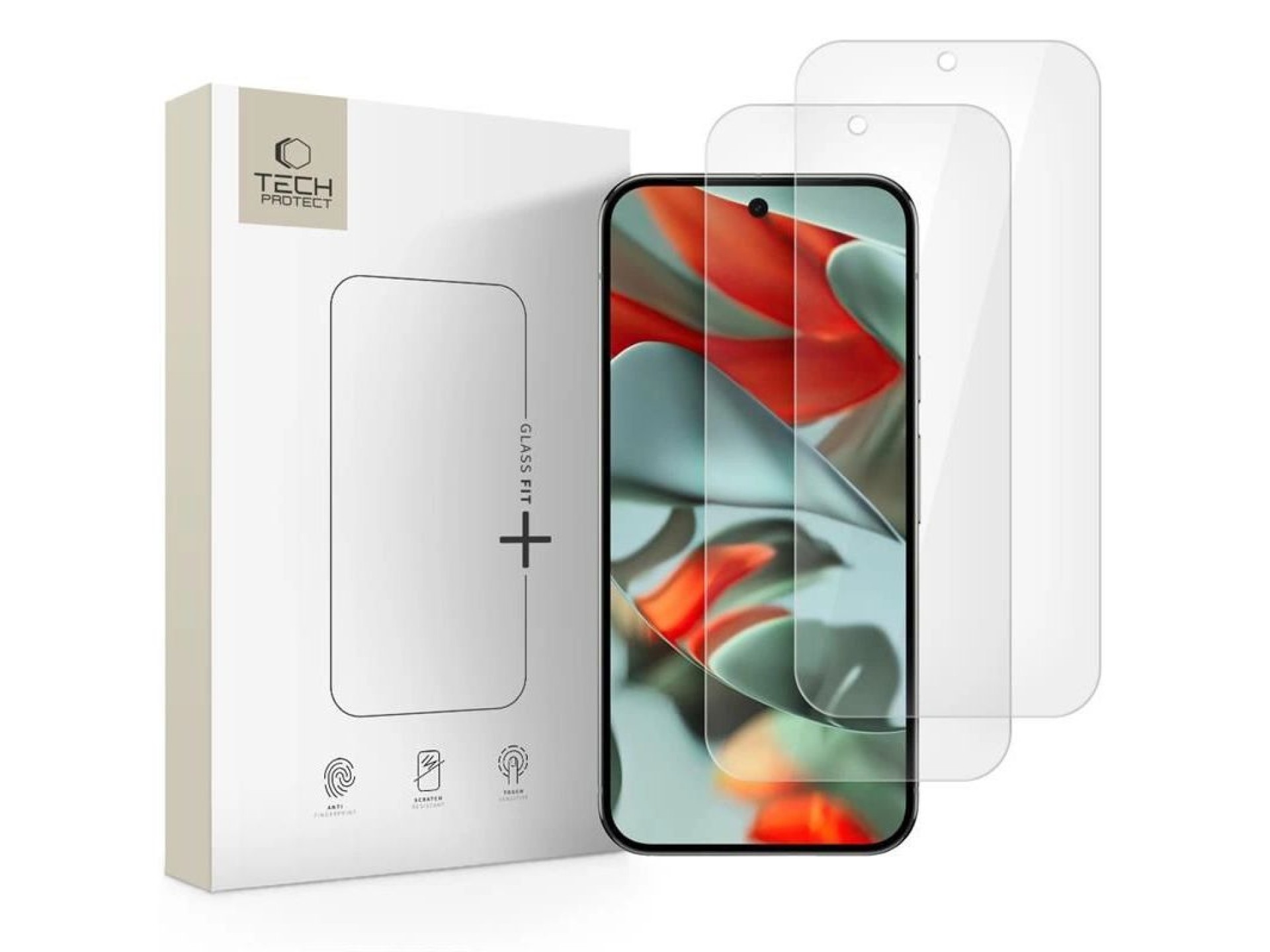 Tech-Protect Glass Fit+, pacote com 2 unidades de vidro temperado para Google Pixel 9/9 Pro/10/10 Pr