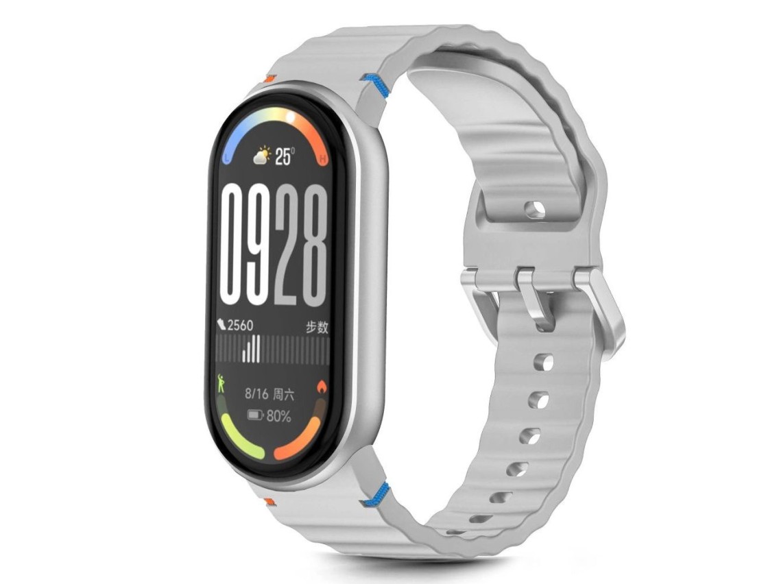 Correa deportiva de silicona Tech-Protect para Xiaomi Smart Band 8/9/10/NFC - Gris