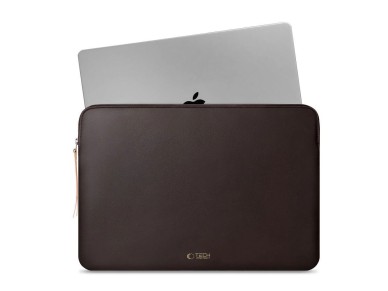 Bolsa para laptop Tech-Protect Fleece 13-14" - Marrom
