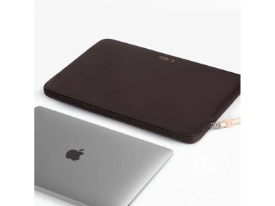 Bolsa para laptop Tech-Protect Fleece 13-14" - Marrom