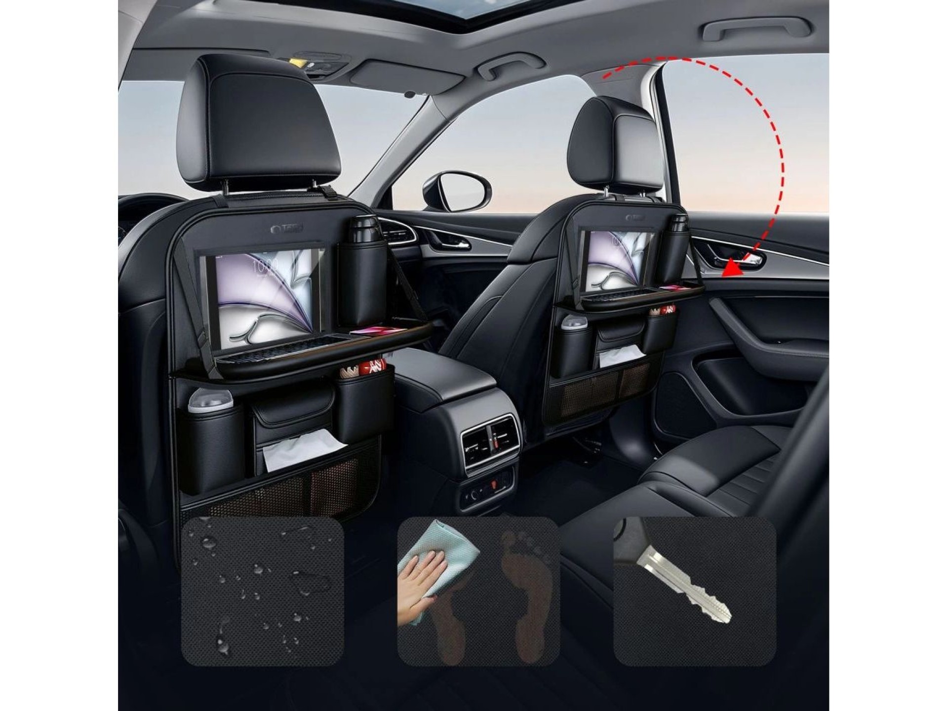 Organizador de carro Tech-Protect UCA100 - Preto