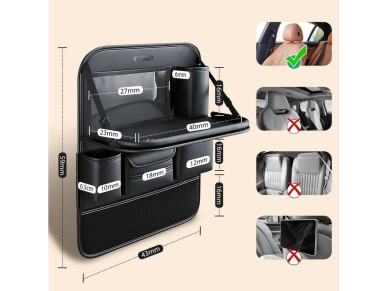 Organizador de carro Tech-Protect UCA100 - Preto