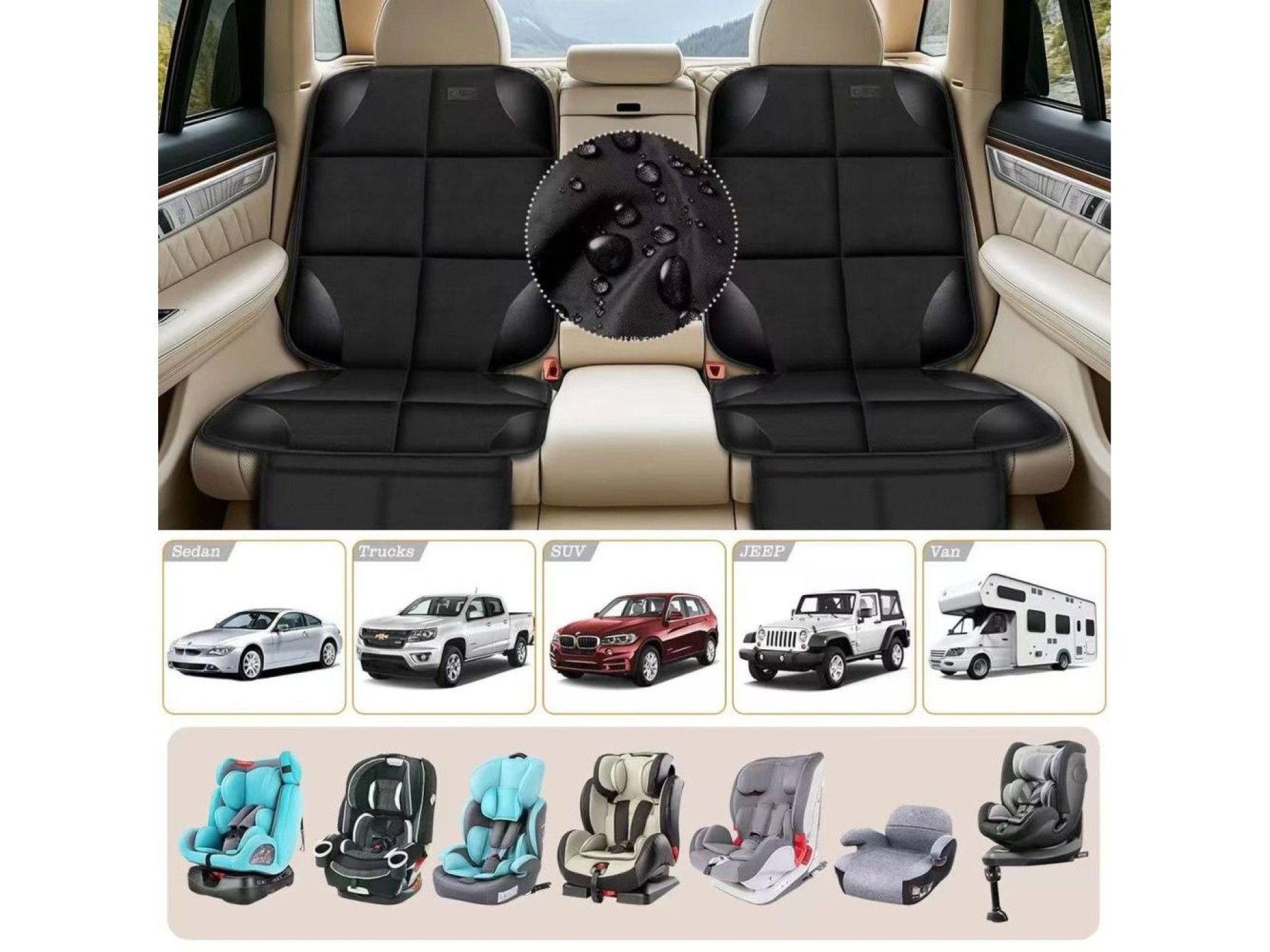 Capa impermeável para carro Tech-Protect UCA200 - Preta