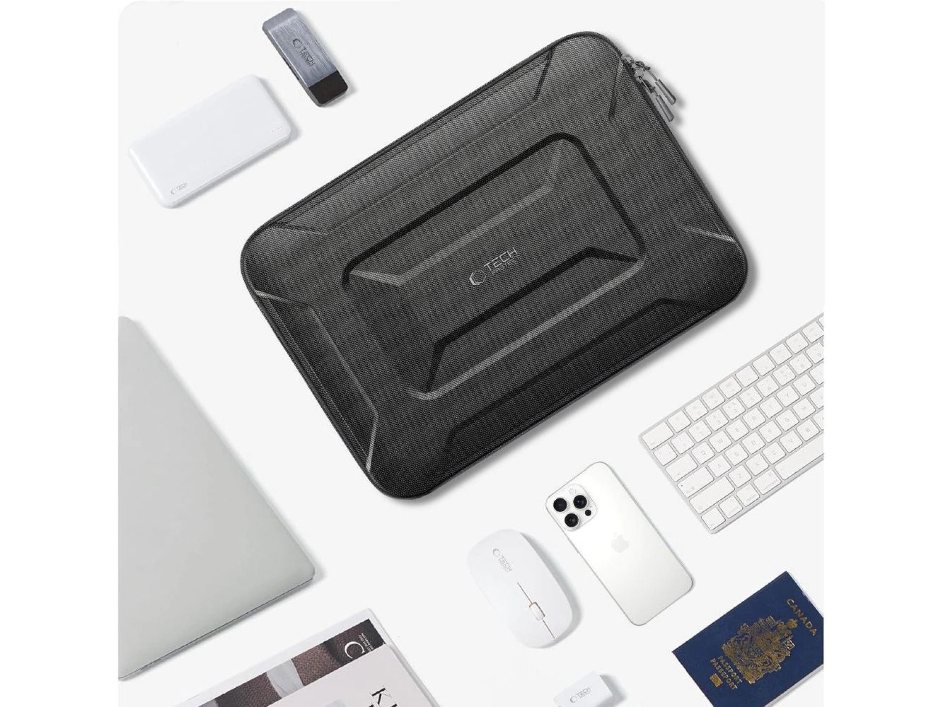 Capa tática para laptop Tech-Protect Ranger-X de 13-14" - Preta