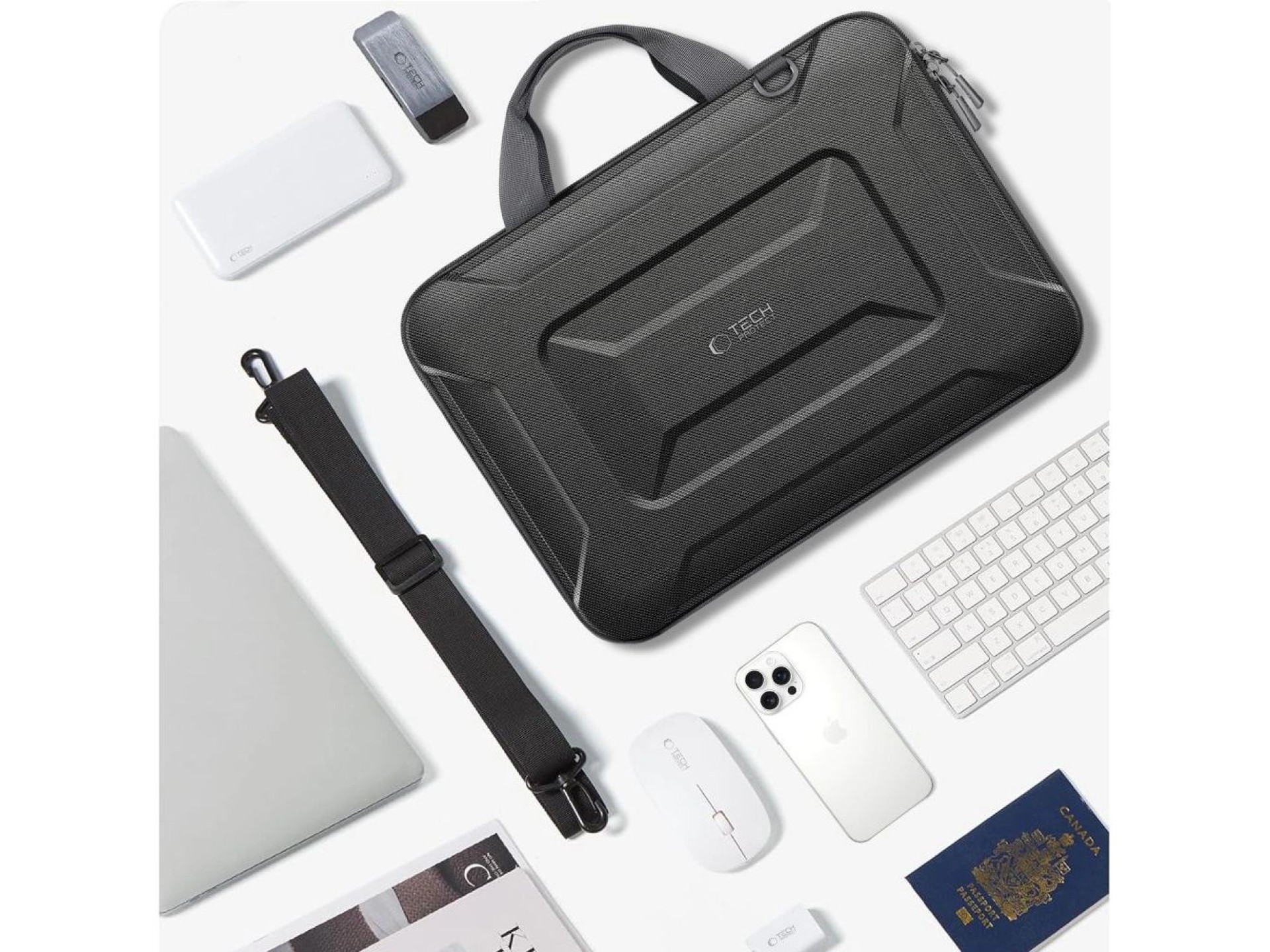 Funda táctica para portátil Tech-Protect Ranger-X de 13-14 pulgadas (negro)