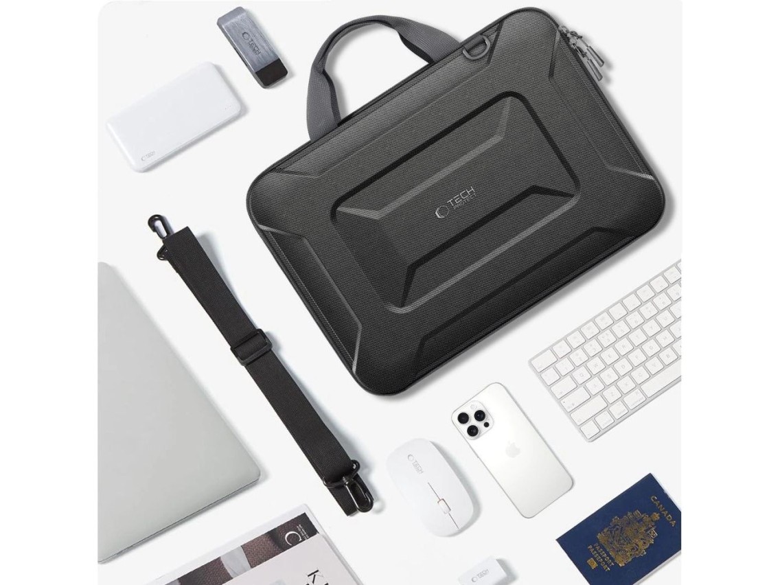 Capa t�tica para laptop Tech-Protect Ranger-X de 13-14" - Preta