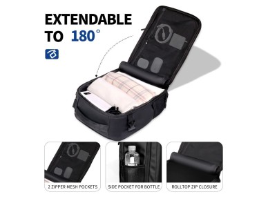 Mochila Tech-Protect Defender S50 para Ryanair e Wizzar, para laptop de 20L - Preta