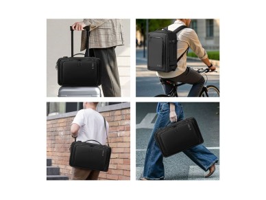 Mochila Tech-Protect Defender S50 para Ryanair e Wizzar, para laptop de 20L - Preta