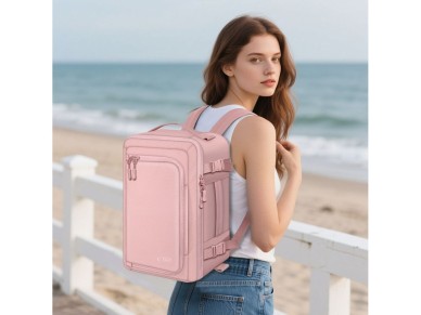 Mochila Tech-Protect Defender S50 para Ryanair y Wizzar, port�til de 20 L - Rosa