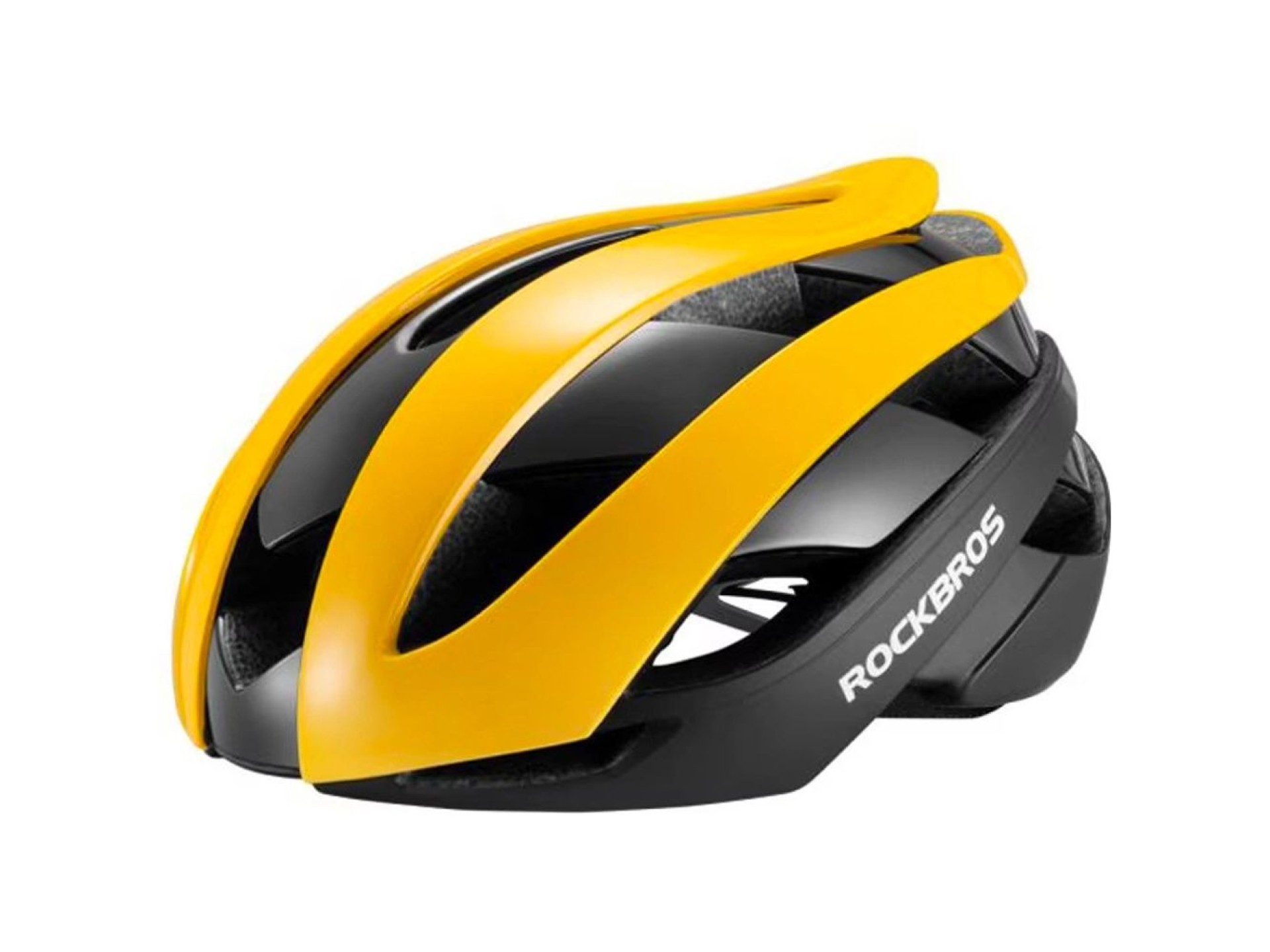 Casco de bicicleta Rockbros 10110004005, talla L, amarillo y negro
