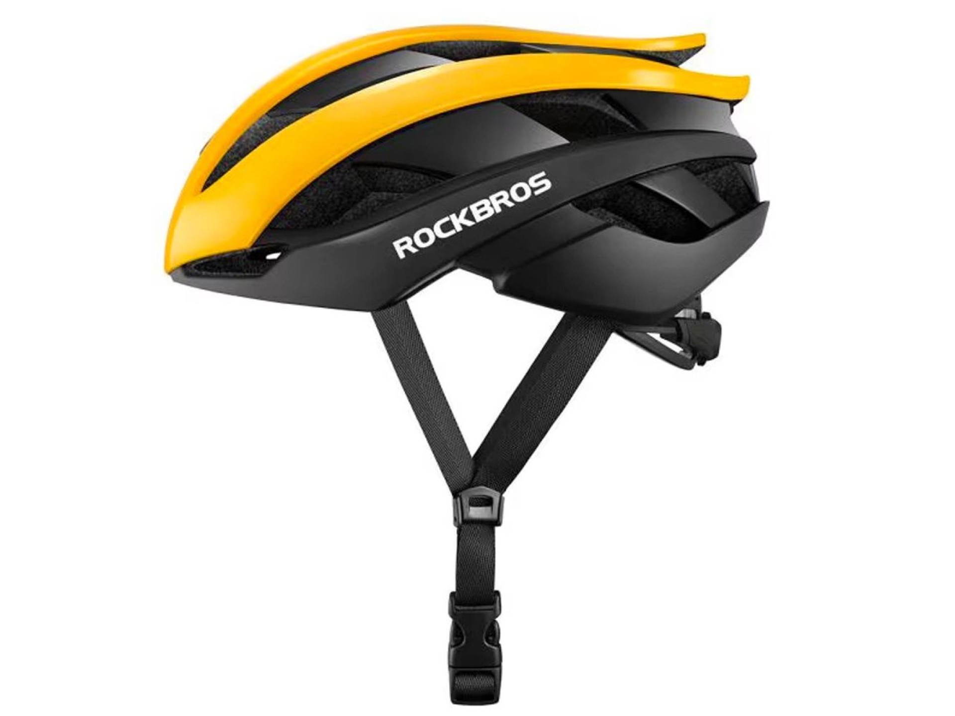 Casco de bicicleta Rockbros 10110004005, talla L, amarillo y negro