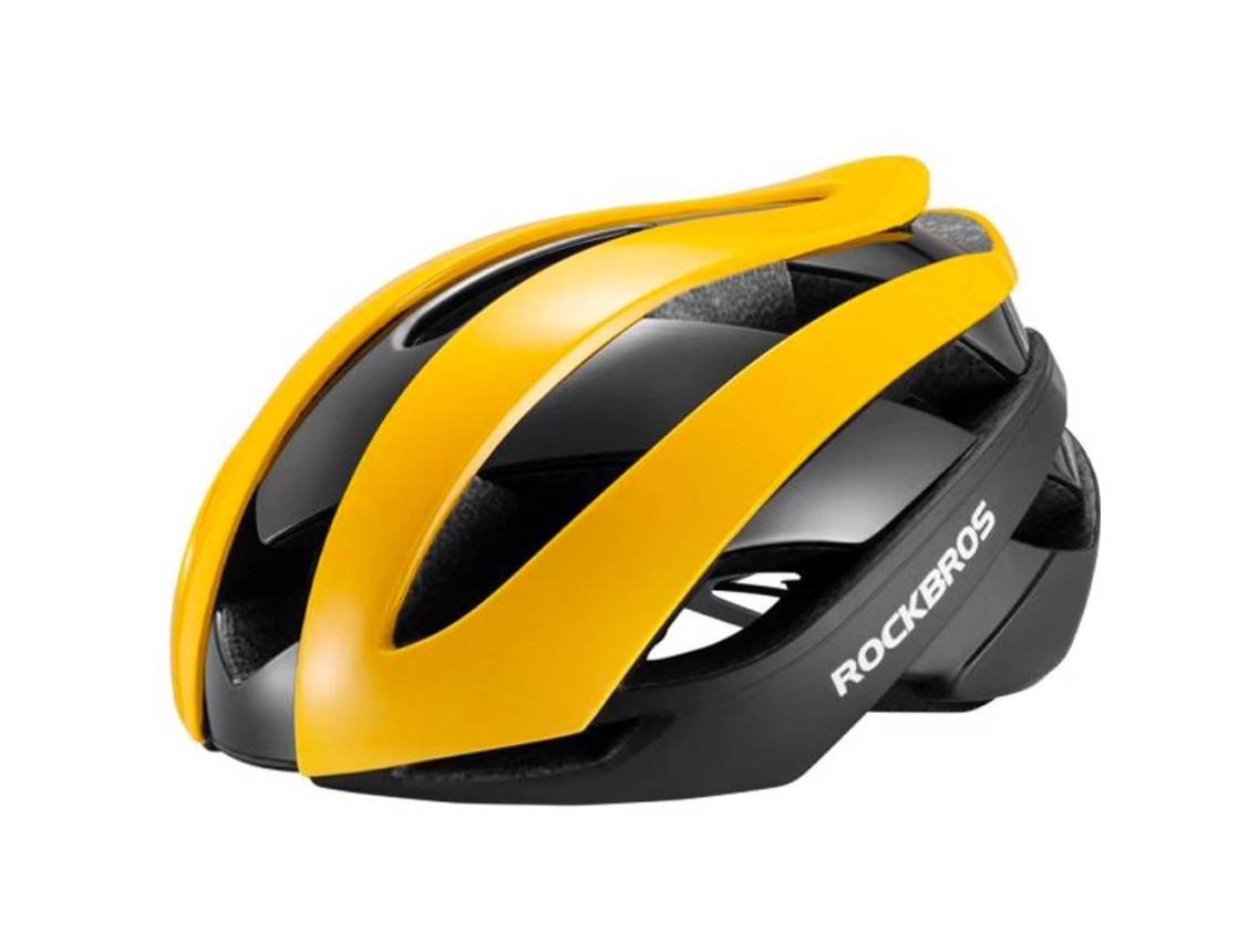 Casco de bicicleta Rockbros 10110004006, talla M, amarillo y negro
