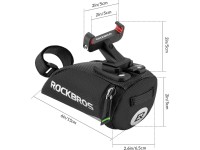 Bolsa de bicicleta Rockbros C28 para selim - preta Bolsa de bicicleta Rockbros C28 para selim - preta
