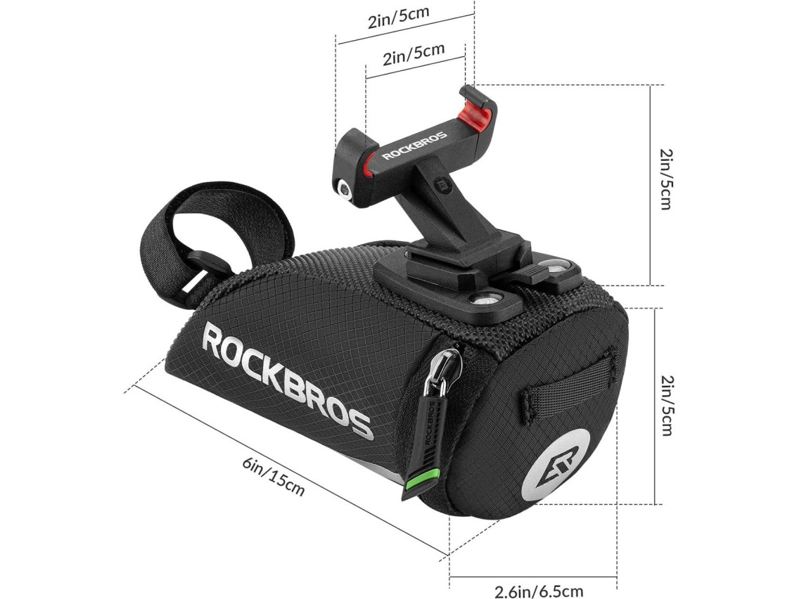 Bolsa para bicicleta Rockbros C28 debajo del sillín - negra