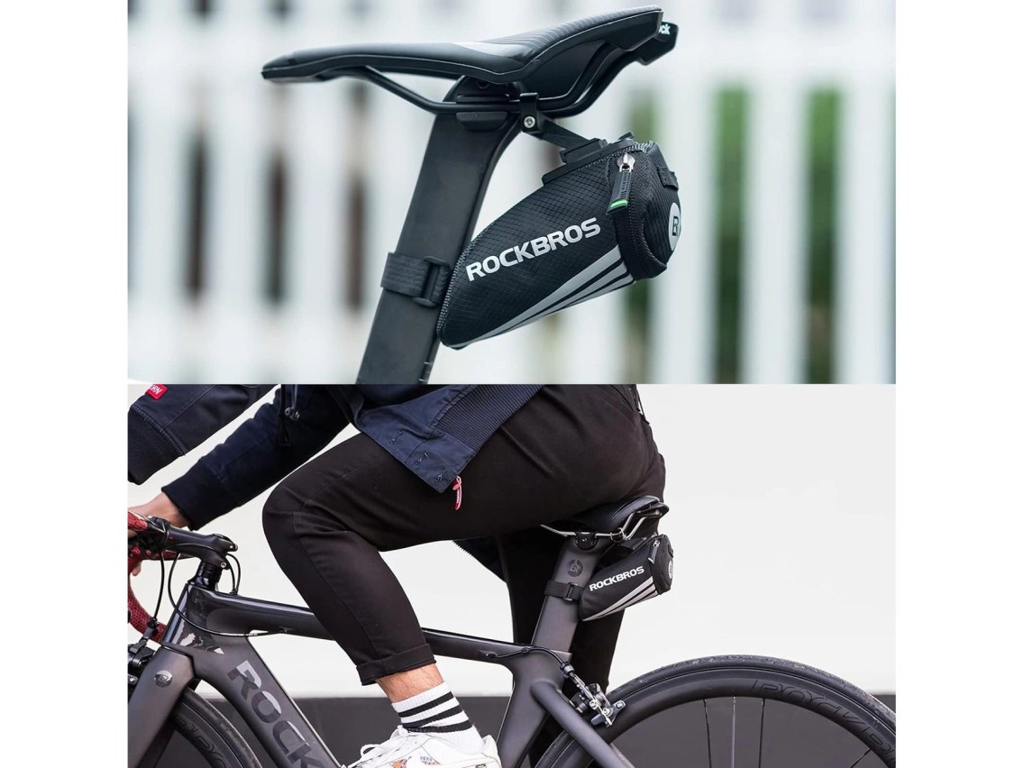 Bolsa para bicicleta Rockbros C28 debajo del sillín - negra