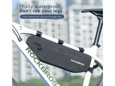 Bolsa para bicicleta Rockbros AS-043 con velcro, 3 l, color negro Bolsa para bicicleta Rockbros AS-043 con velcro, 3 l, color negro