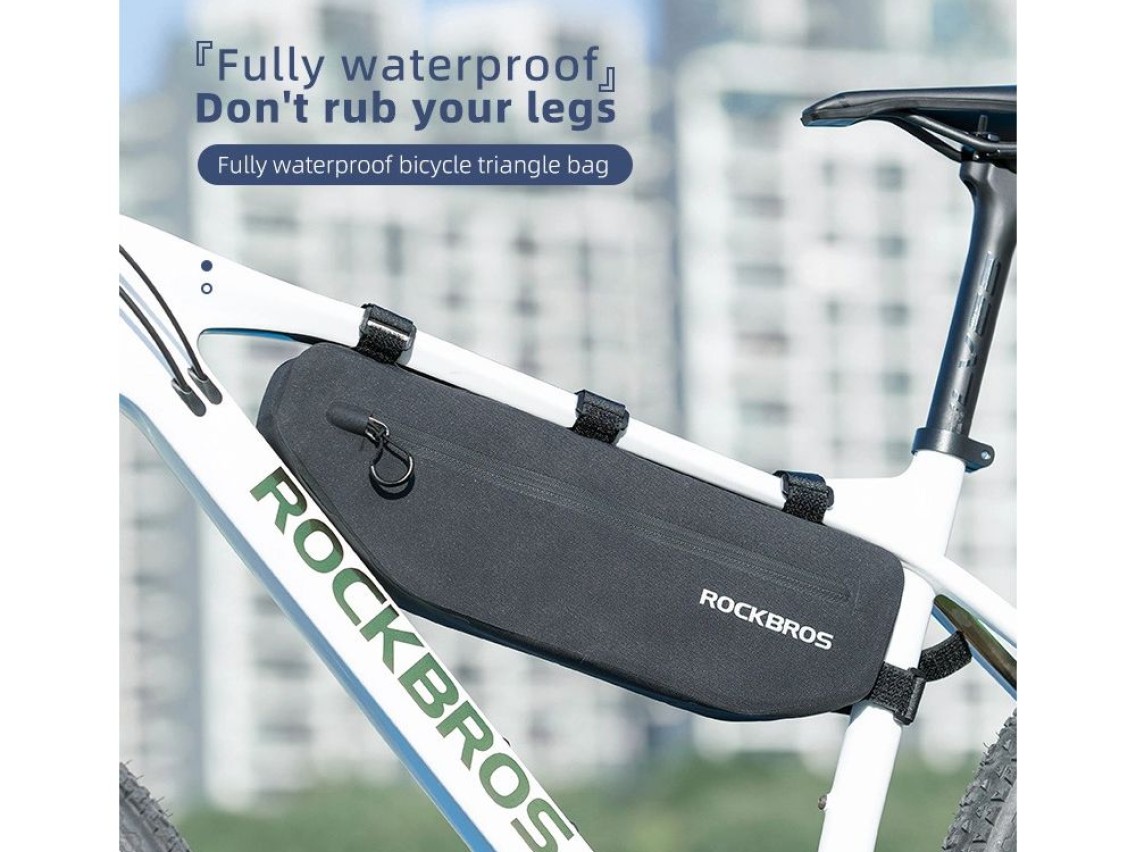 Bolsa para bicicleta Rockbros AS-043 con velcro, 3 l, color negro