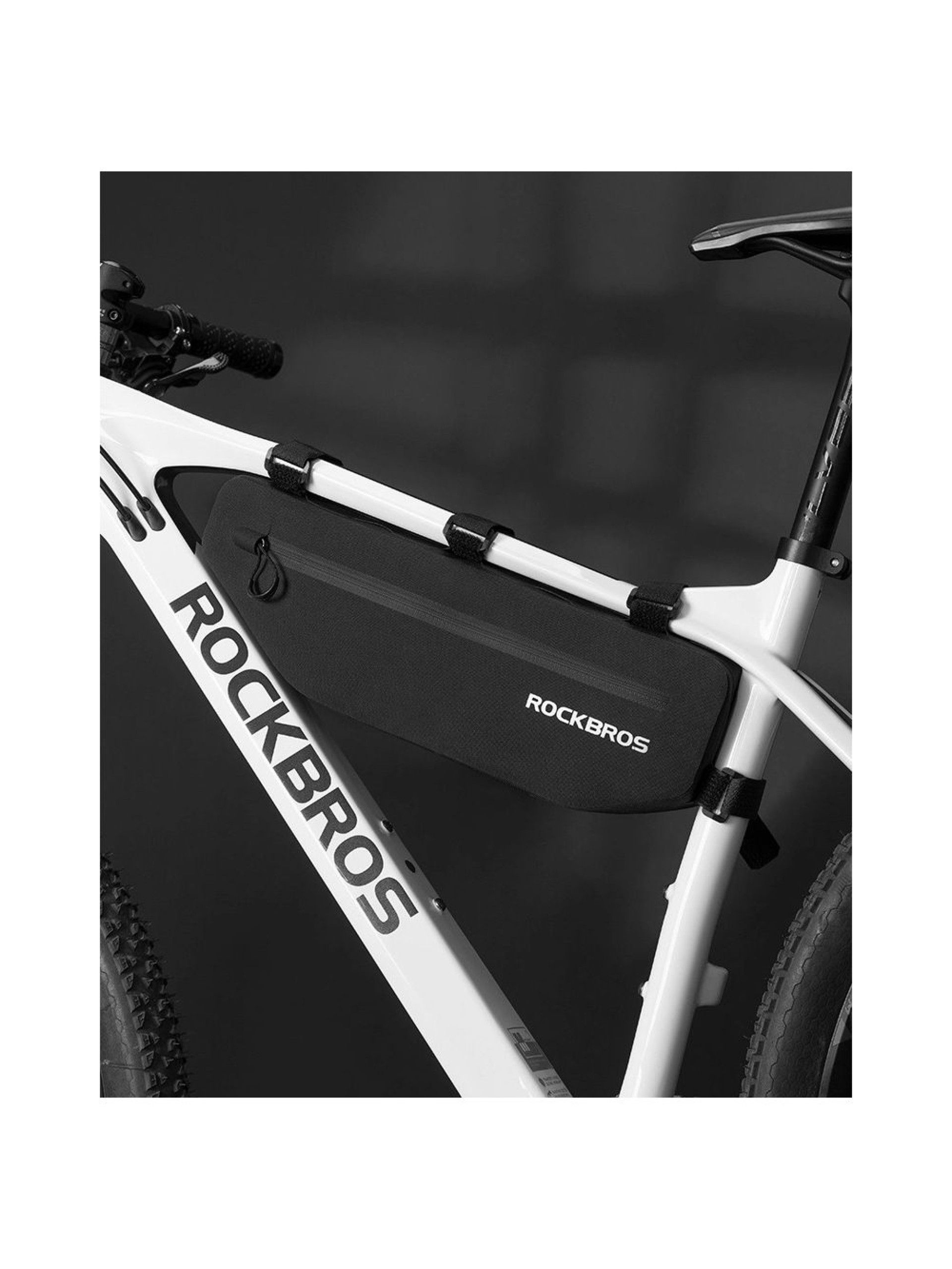 Bolsa para bicicleta Rockbros AS-043 con velcro, 3 l, color negro