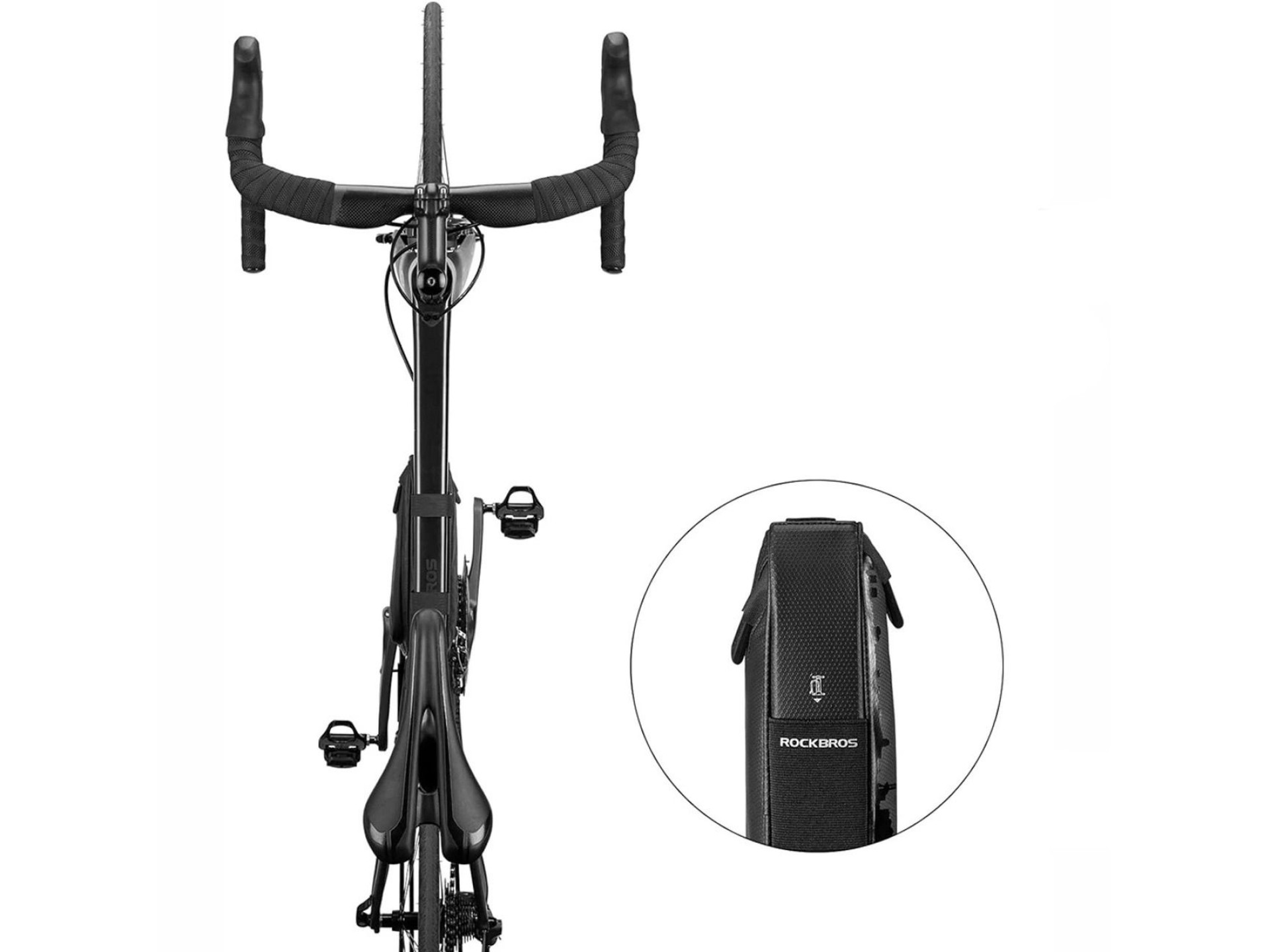 Bolsa impermeable para cuadro de bicicleta Rockbros B39-2 (negra)