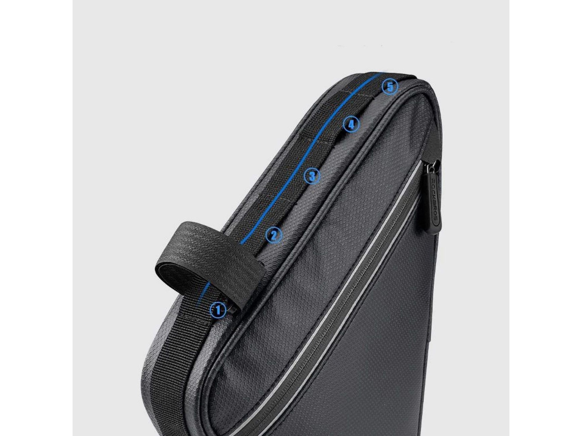 Bolsa impermeable para cuadro de bicicleta Rockbros B39-2 (negra)