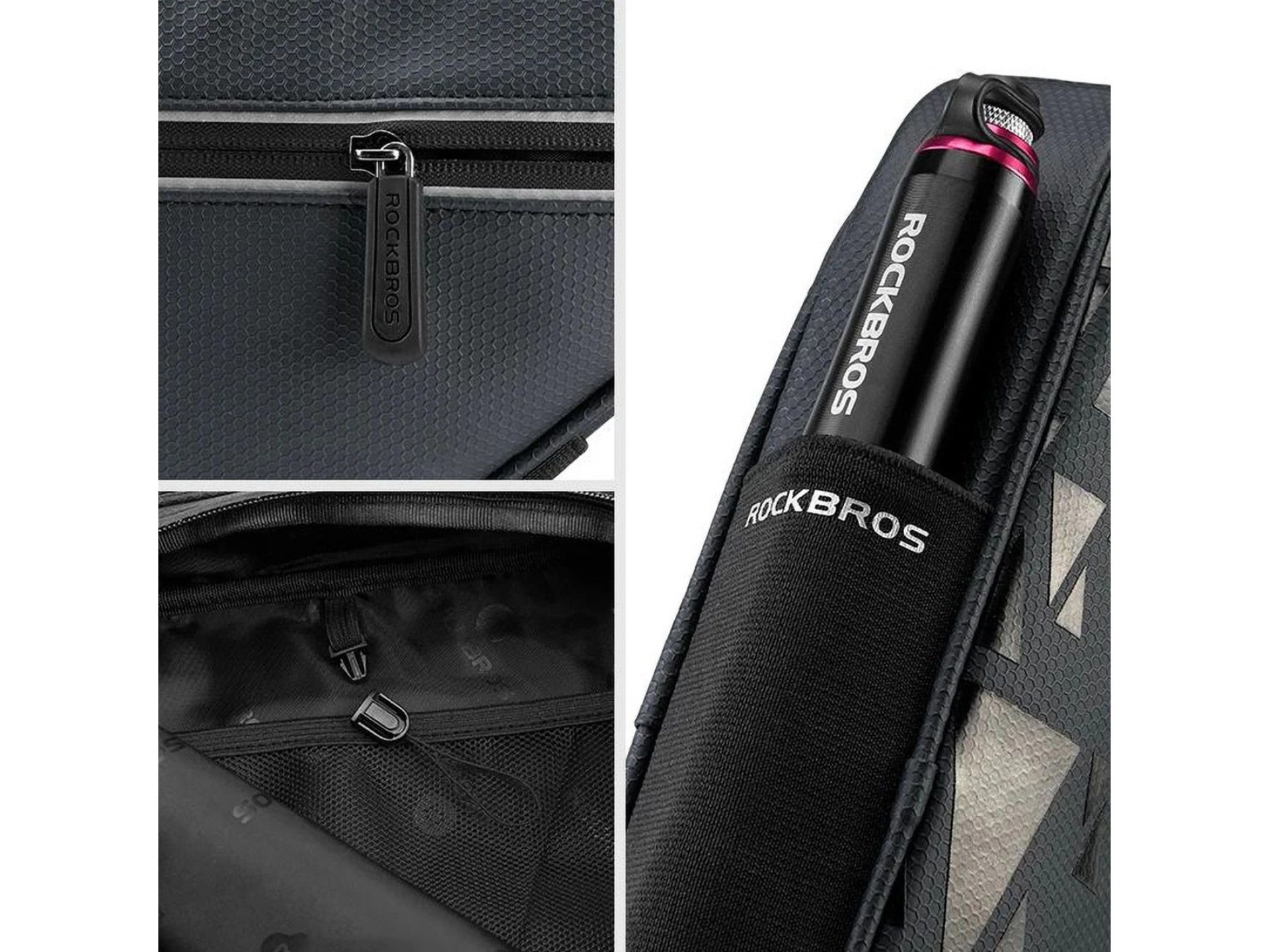 Bolsa impermeable para cuadro de bicicleta Rockbros B39-2 (negra)