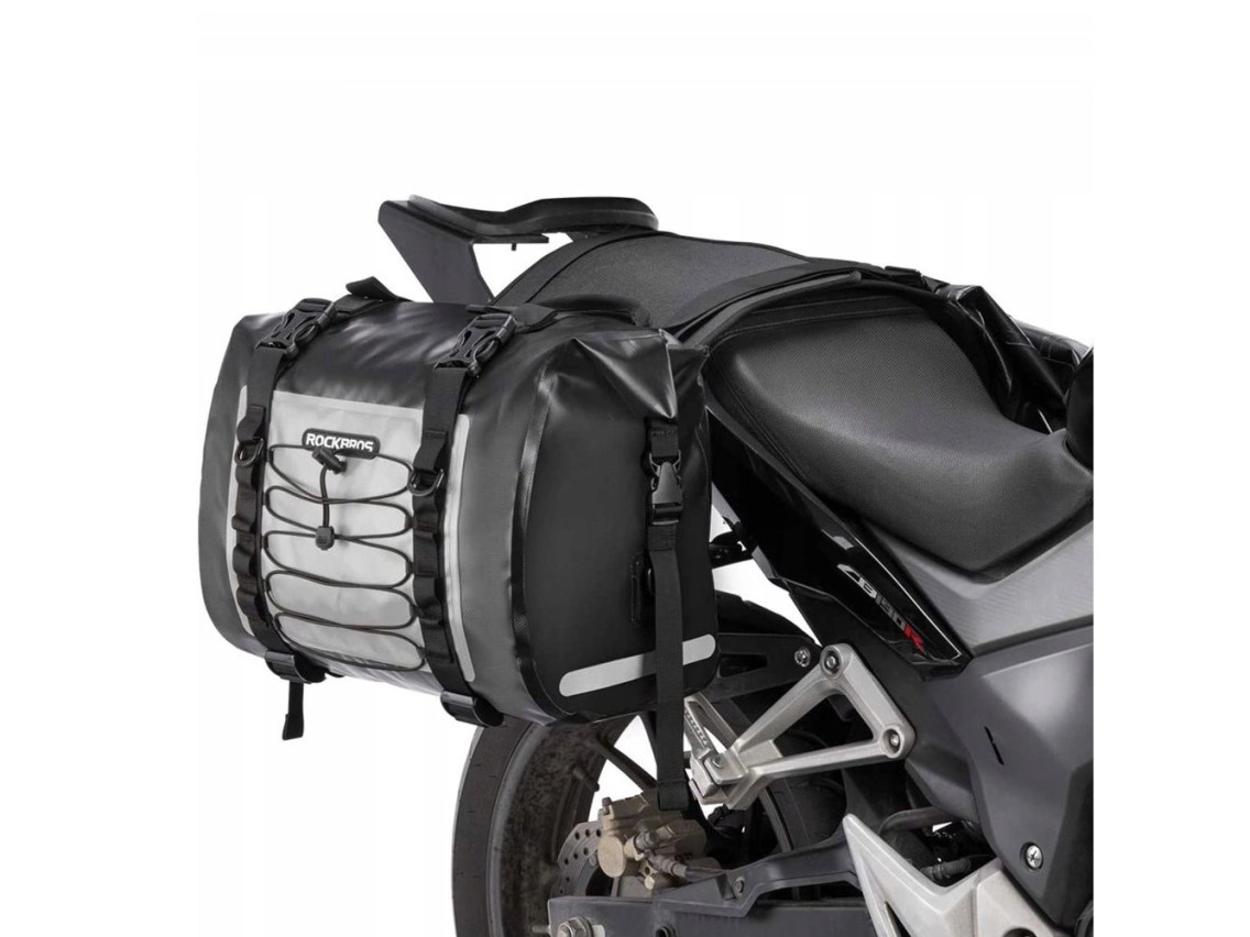 Bolsa para moto Rockbros AS-010BGR, impermeable, gris