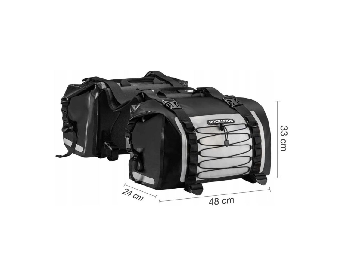 Bolsa para moto Rockbros AS-010BGR, impermeable, gris
