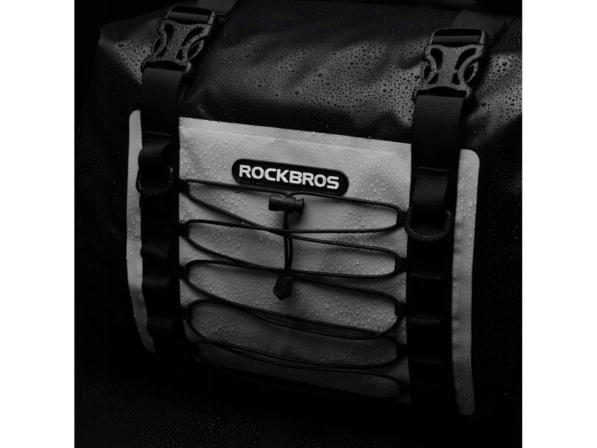 Bolsa para moto Rockbros AS-010BGR, impermeable, gris