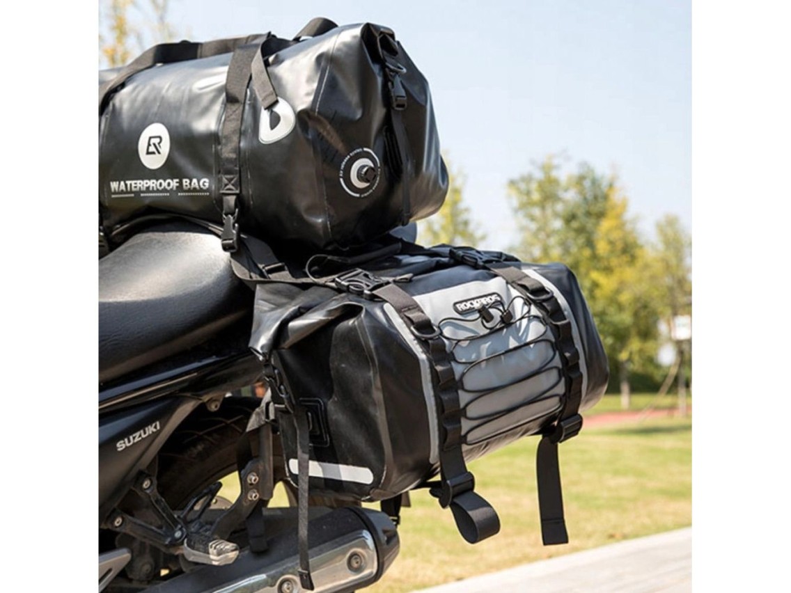 Bolsa para moto Rockbros AS-010BGR, impermeable, gris