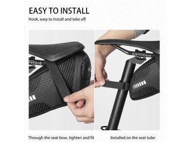 Rockbros C29-BK waterproof bicycle bag under the saddle - black