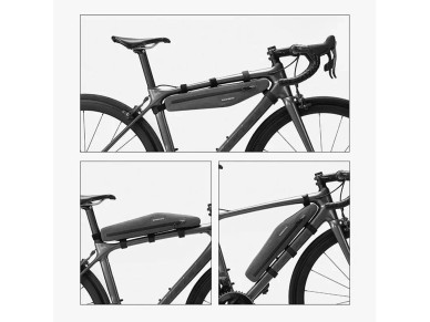 Rockbros AS-052 bolsa de bicicleta imperme�vel para quadro - cinza
