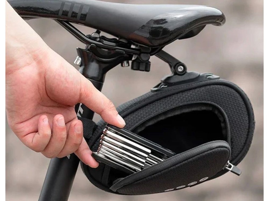 Bolsa de bicicleta Rockbros C40 para uso sob o selim - preta