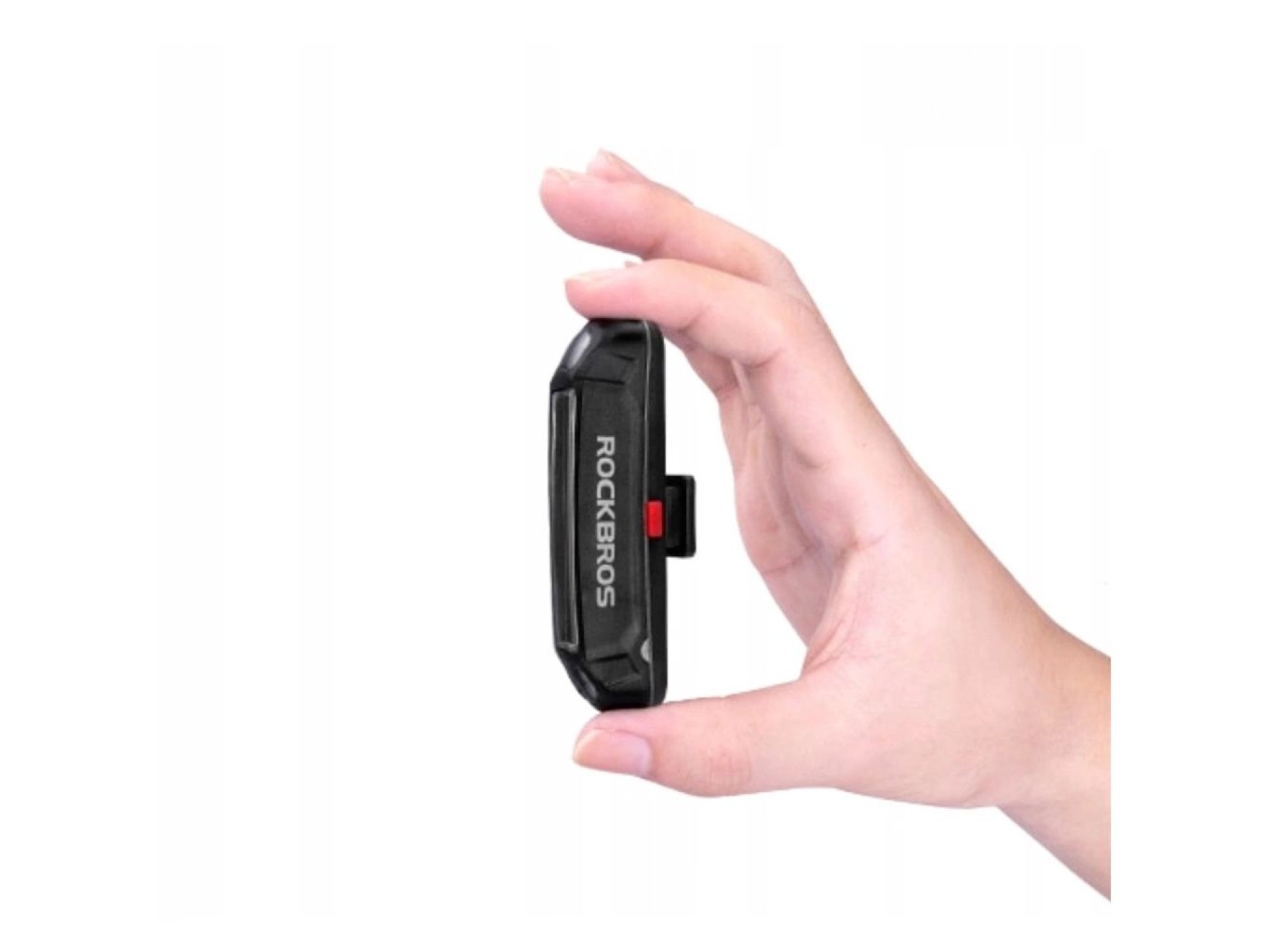 Luz trasera para bicicleta Rockbros A54BK + cable micro USB-A - Negro