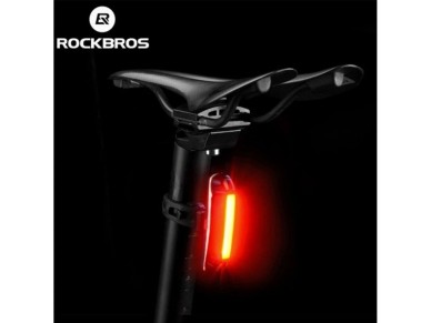 Rockbros A54BK Luz Traseira para Bicicleta + Micro USB - Cabo USB-A - Preto