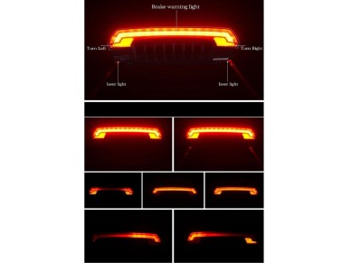 Luz traseira para bicicleta Rockbros LKWD-R1 com laser e controle remoto + cabo micro USB - USB-A - 