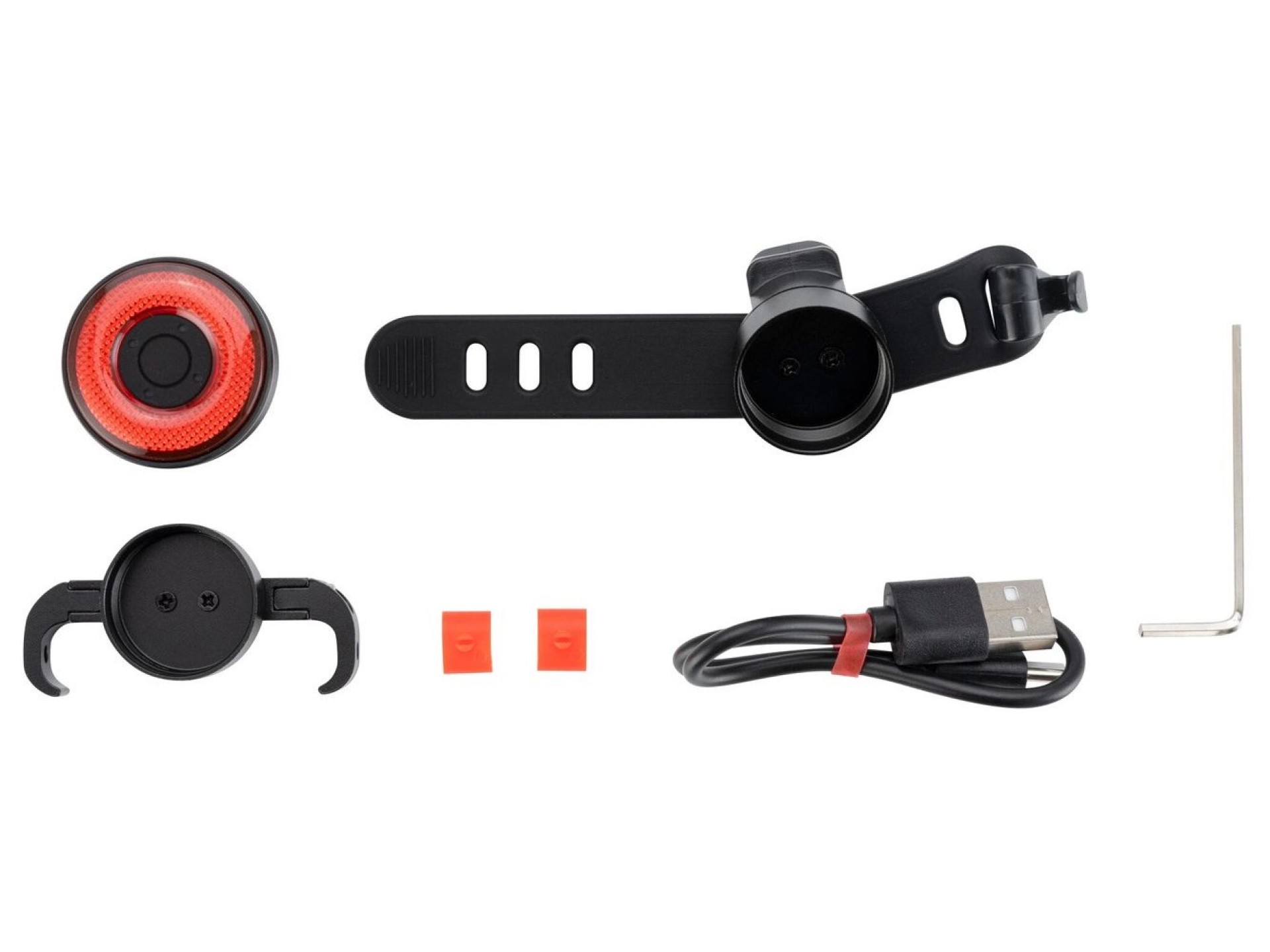 Luz traseira para bicicleta Rockbros Q5 com sistema de parada inteligente - Preto