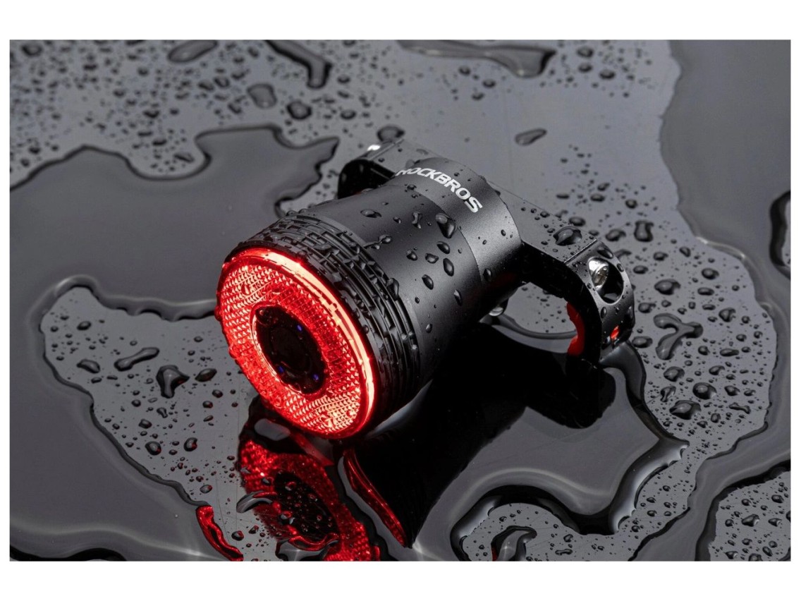 Rockbros Q5 Rear Bike Light with Intelligent Stop System - Black